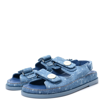 Chanel Denim CC Dad Sandals 39 Light Blue 3 of 9