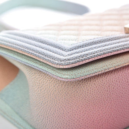 Chanel Caviar Quilted Medium Rainbow Boy Flap Multicolor 8 of 12