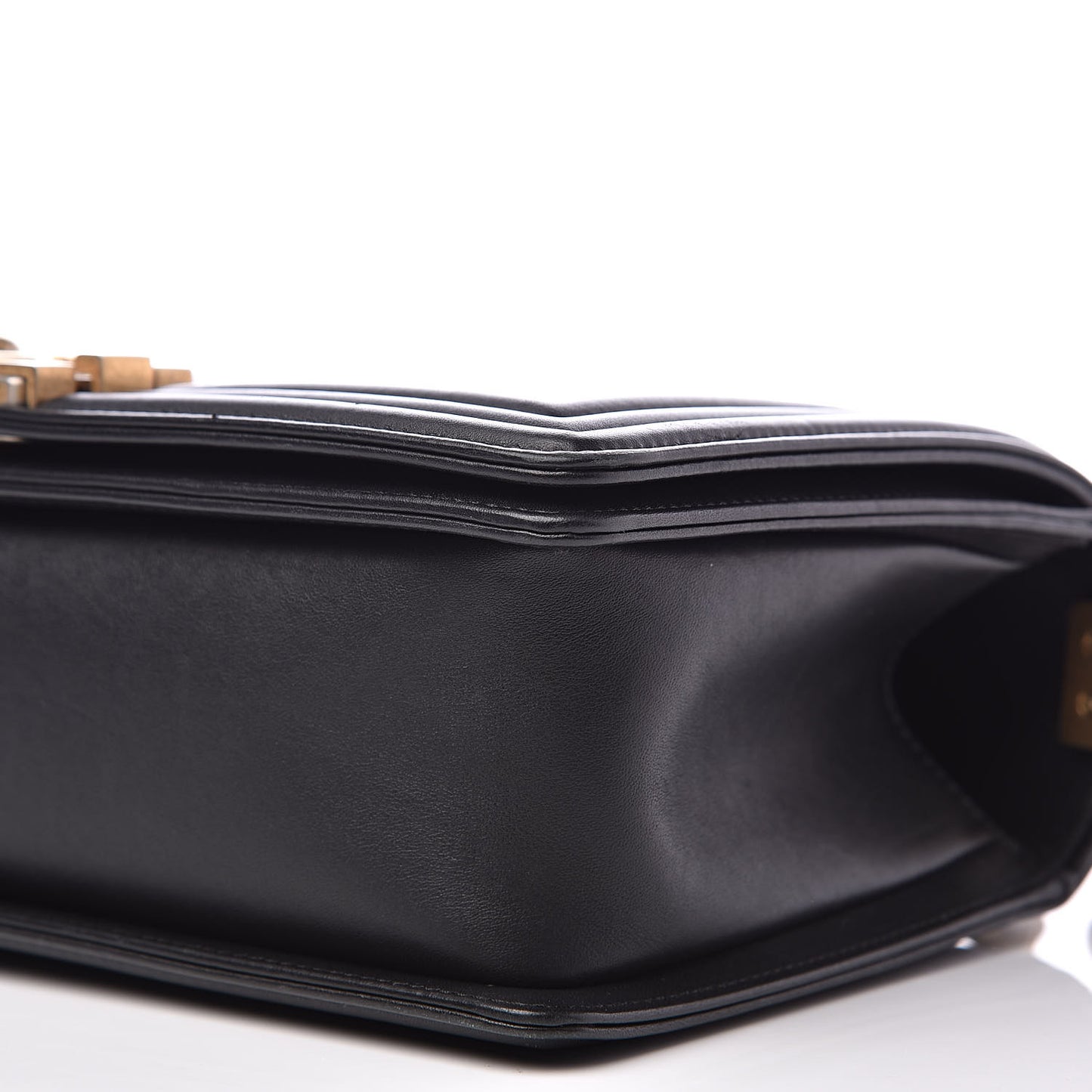 Lambskin Quilted Medium Boy Flap Black