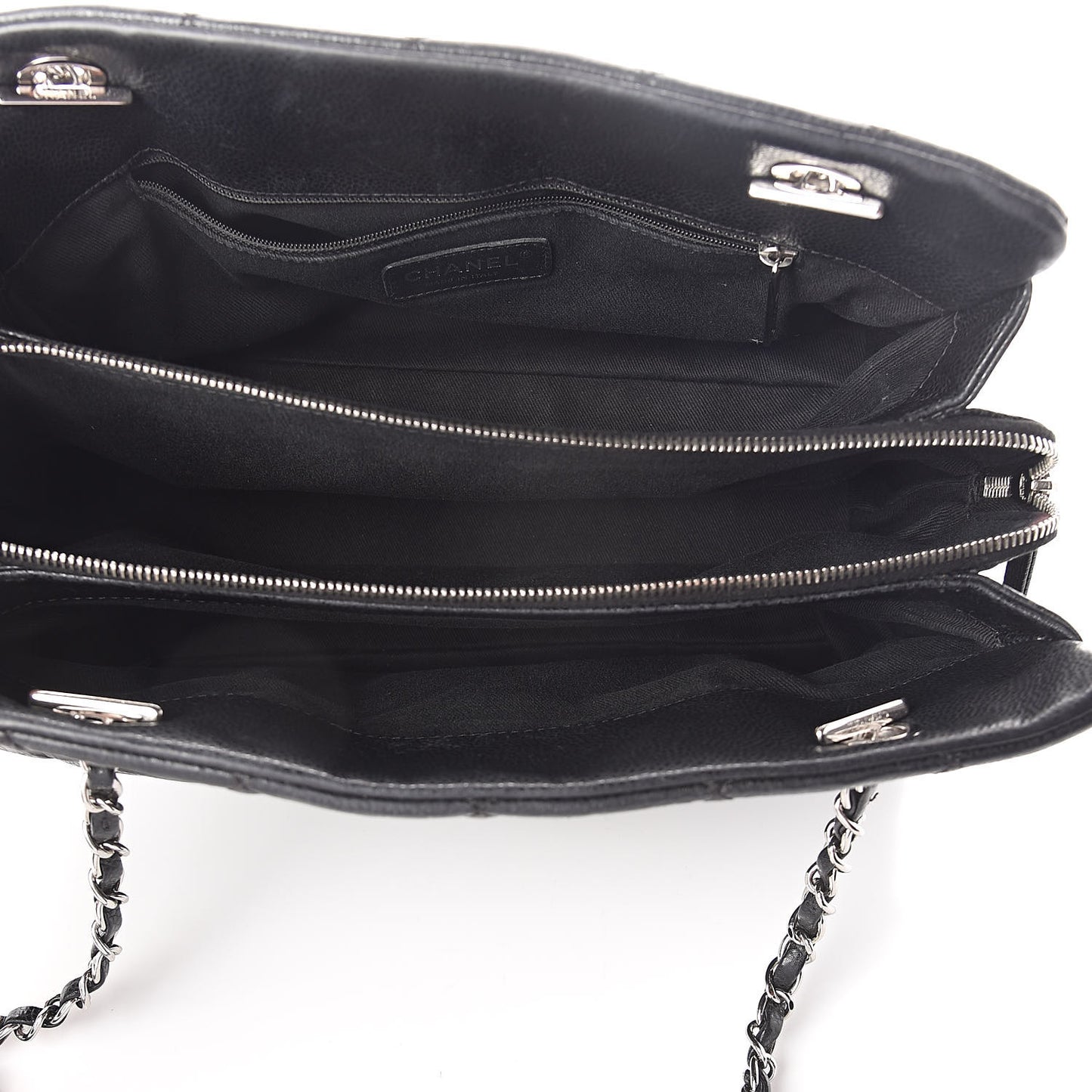 Caviar Quilted Timeless CC Soft Tote Black