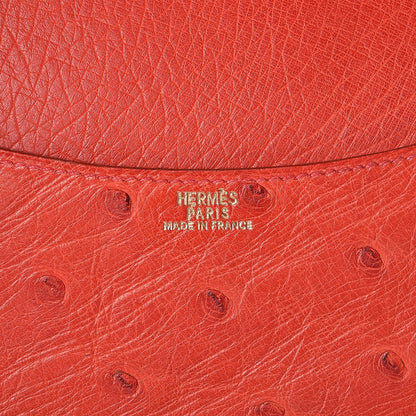 Hermes Ostrich Globe Trotter Agenda Cover PM Rouge Vif 6 of 8
