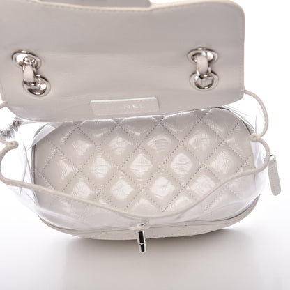 Chanel Crumpled Calfskin PVC Quilted Backpack White 5 of 11