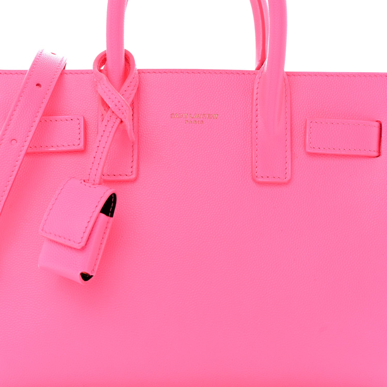 Saint Laurent Grained Calfskin Nano Sac De Jour Lipstick Fuchsia 8 of 10