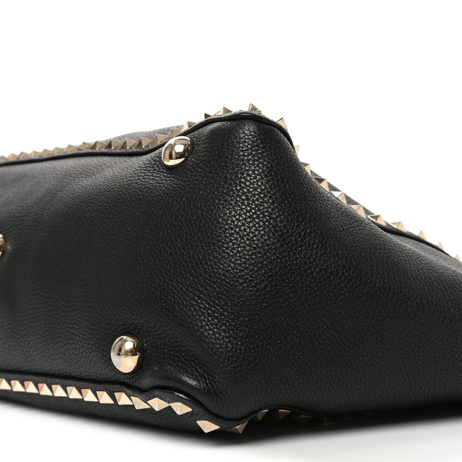 Valentino Garavani Vitello Medium Rockstud Tote Black 9 of 10