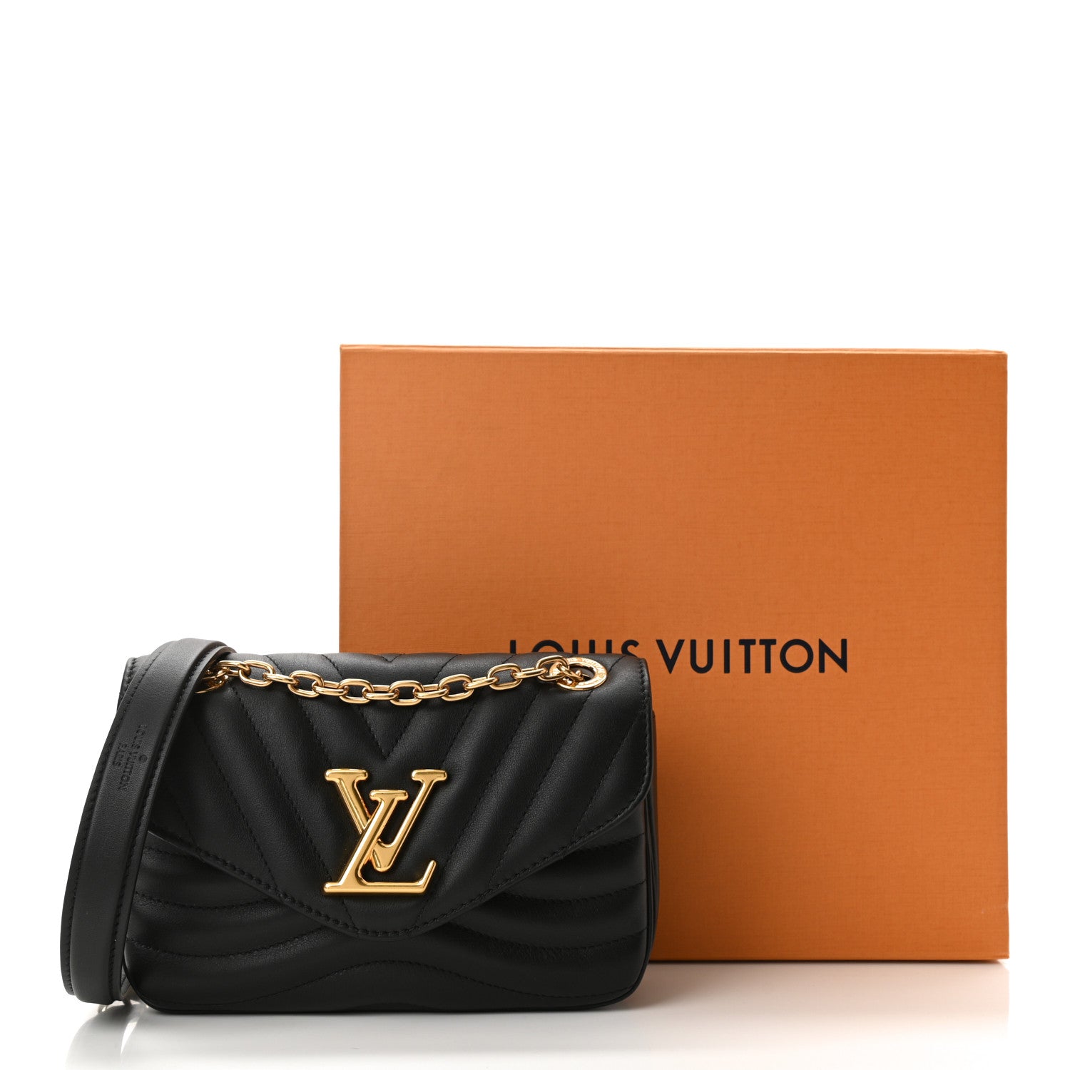 Louis Vuitton Calfskin LV New Wave Chain Bag Black 10 of 10