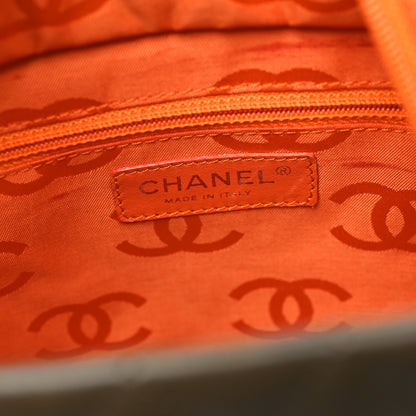 Chanel Calfskin Snakeskin Quilted Large Cambon Tote Khaki 6 of 14