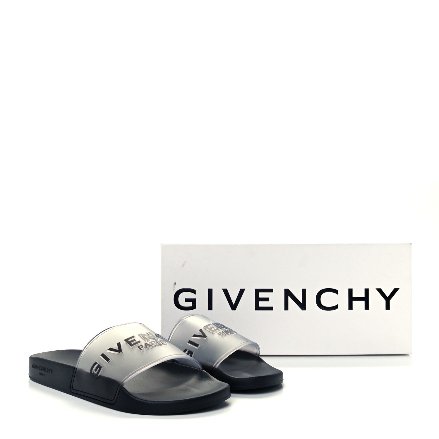 Givenchy Rubber Logo Pool Slide Sandals 41 White Black 11 of 11