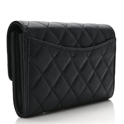 Chanel Caviar Quilted Medium Flap Wallet Black 3 of 10
