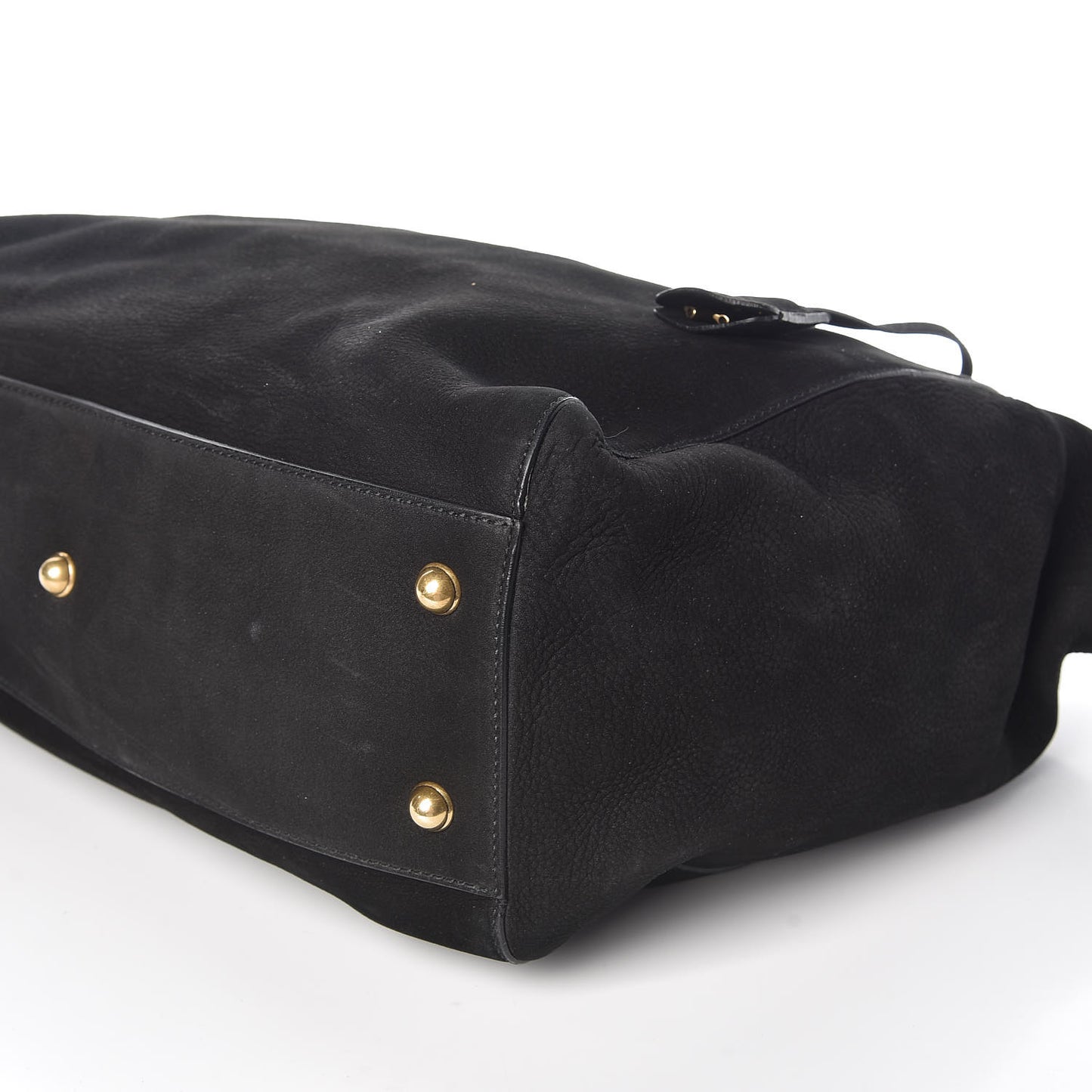 Nubuck Top Handle Satchel Black