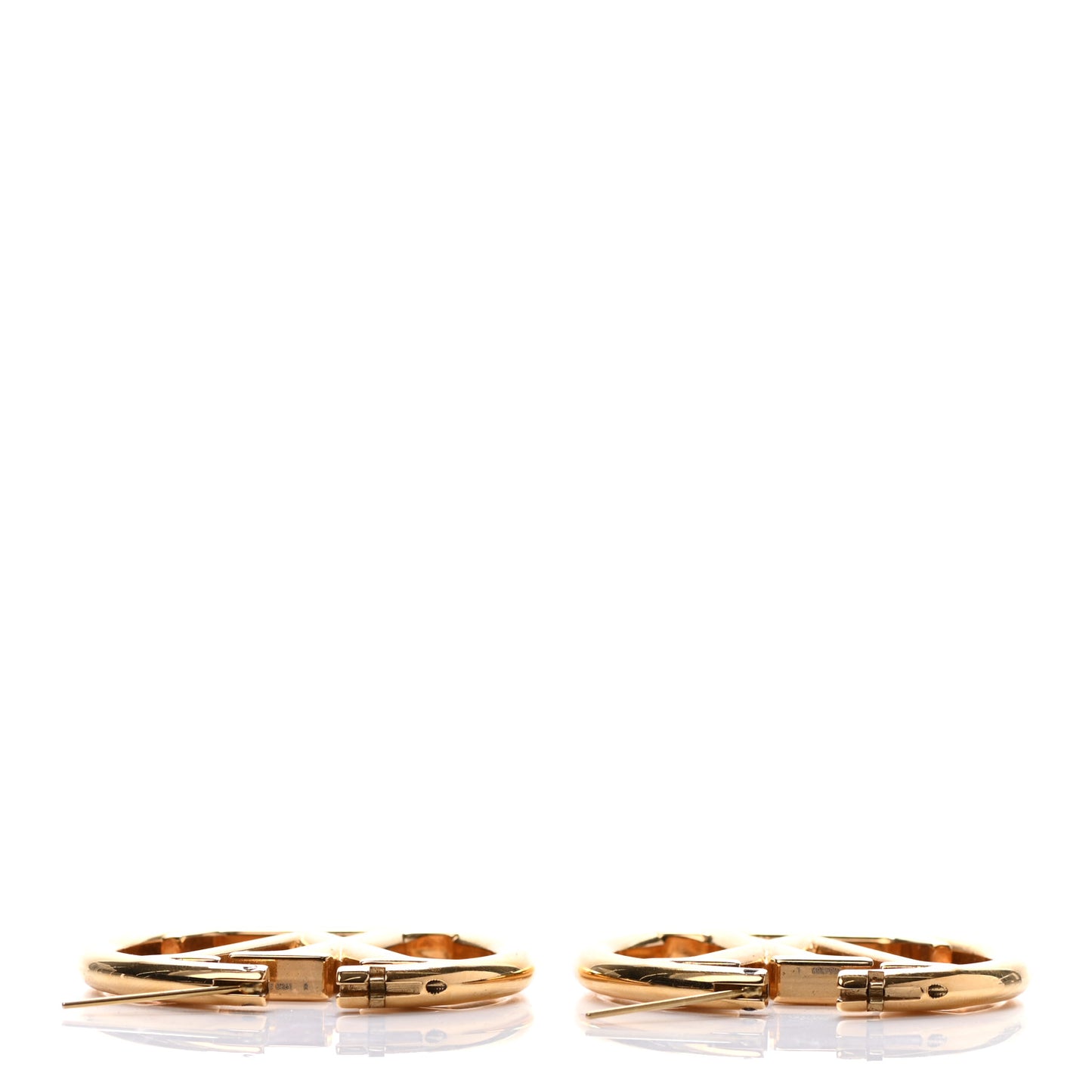 Metal Louise Hoop Earrings Gold
