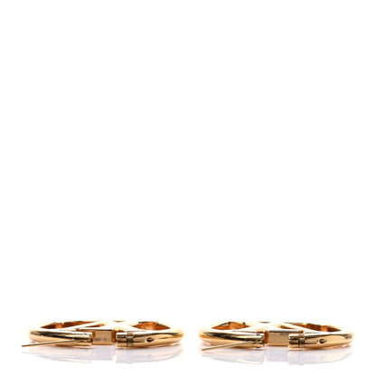Louis Vuitton Metal Louise Hoop Earrings Gold 3 of 4