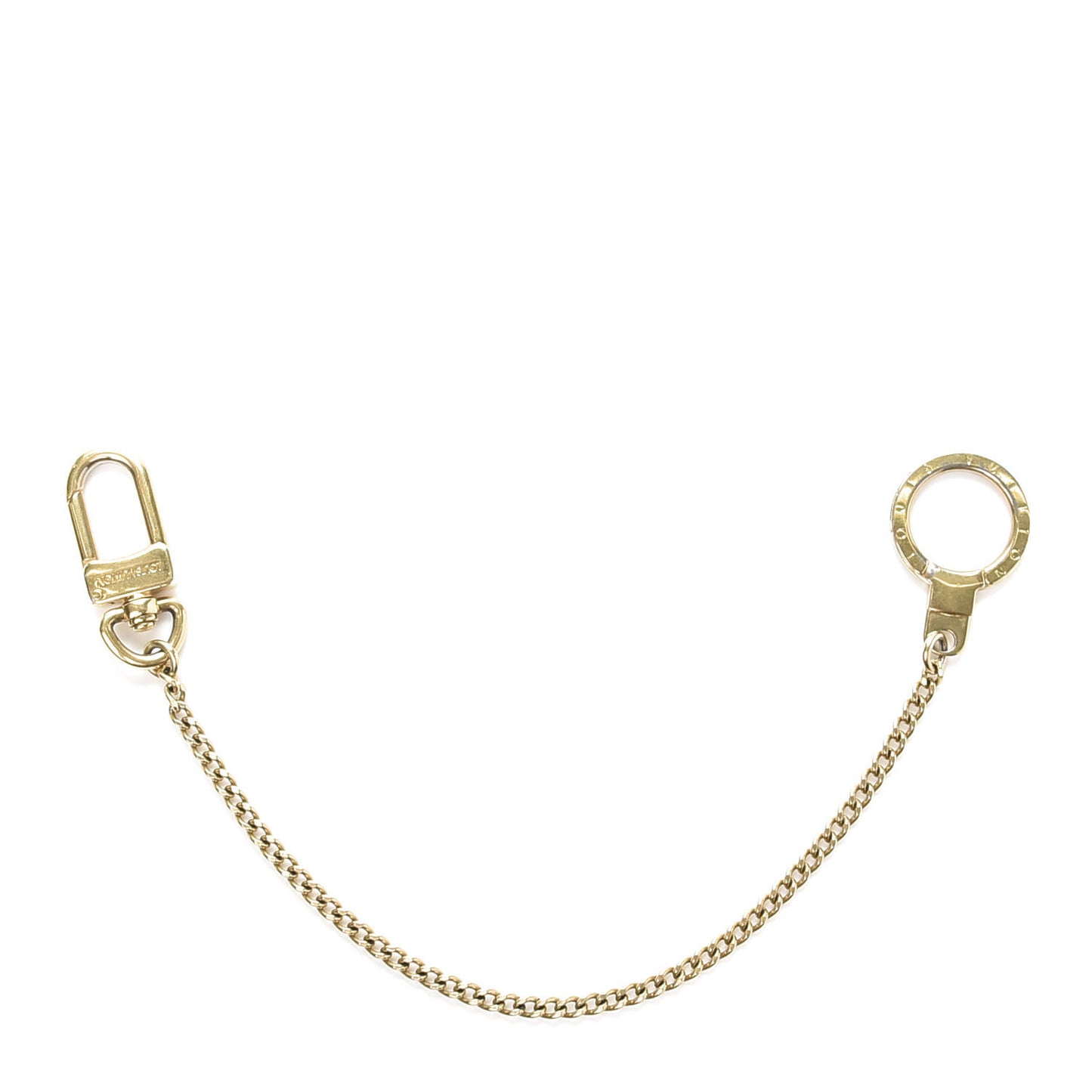 Metal Pochette Extender Key Ring Chain Gold