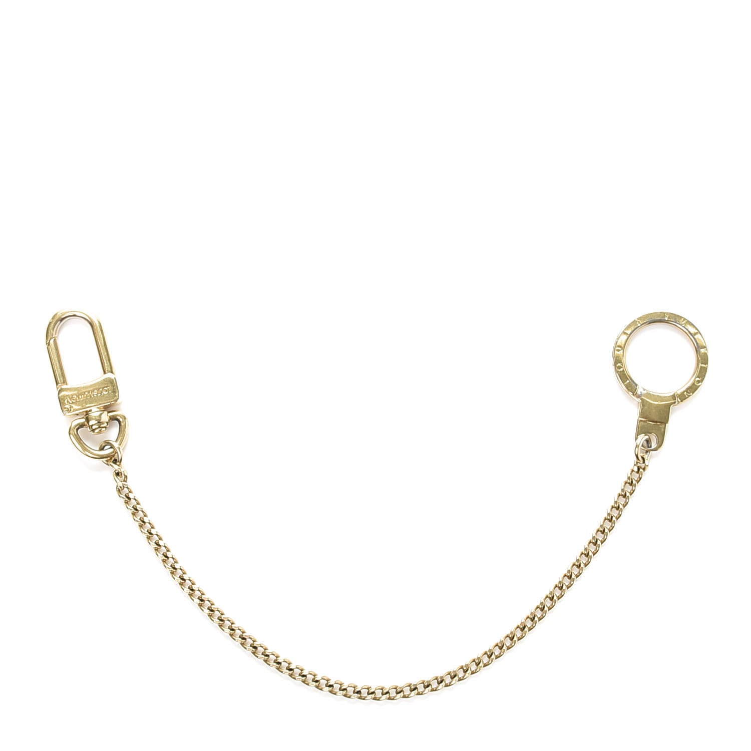 Louis Vuitton Metal Pochette Extender Key Ring Chain Gold 1 of 7
