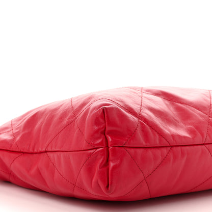 Chanel Shiny Calfskin Quilted Small Chanel 22 Red 10 of 12