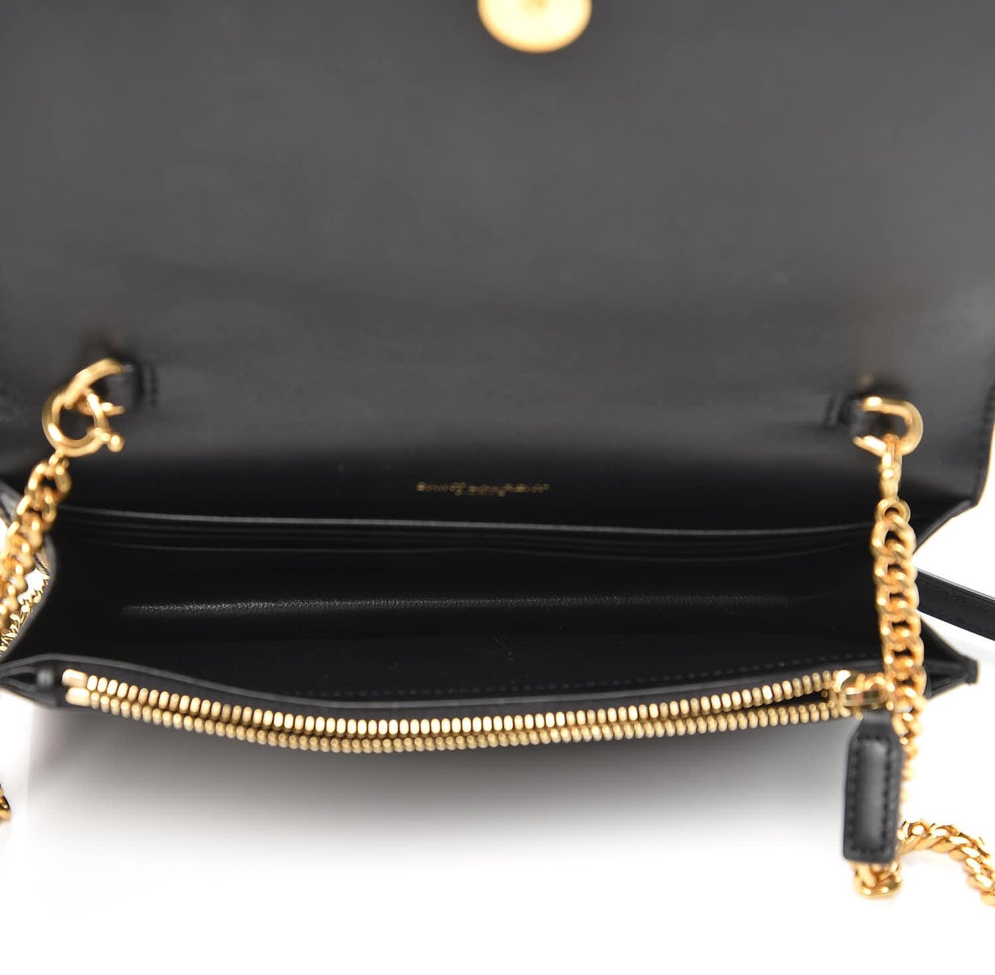 Smooth Calfskin Classic Monogram Kate Tassel Chain Wallet Black