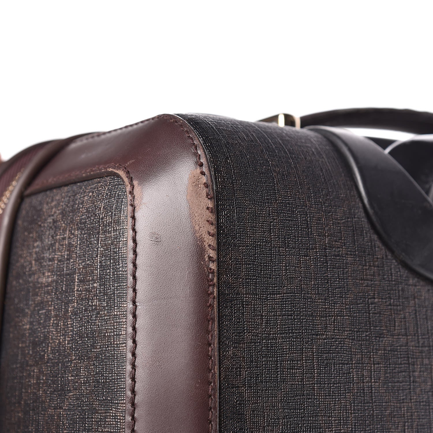 Gucci GG Supreme Monogram Four Wheel Carry On Suitcase Dark Brown 34 of 46