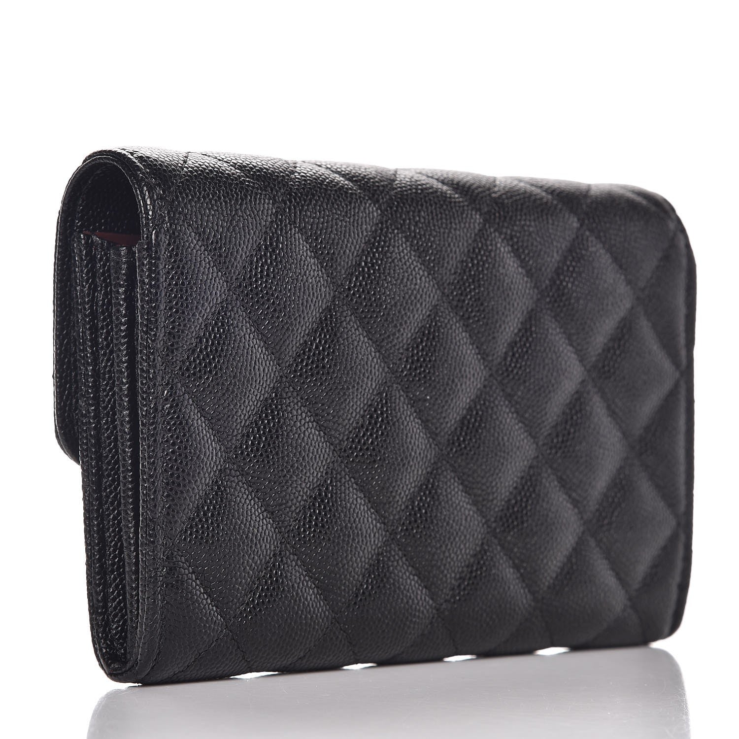 Chanel Caviar Quilted Medium Flap Wallet Black 3 of 9