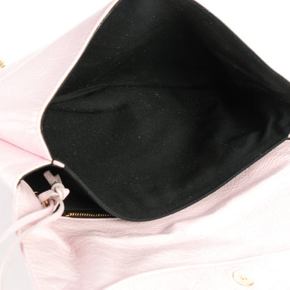 Balenciaga Agneau Giant 12 Gold Hardware Envelope Clutch Rose Poudre 5 of 7