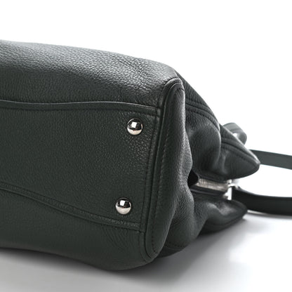 Miu Miu Goatskin Madras Zip Tote Green 9 of 9