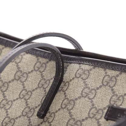Gucci GG Supreme Monogram Medium Zippered Tote Dark Brown 11 of 13