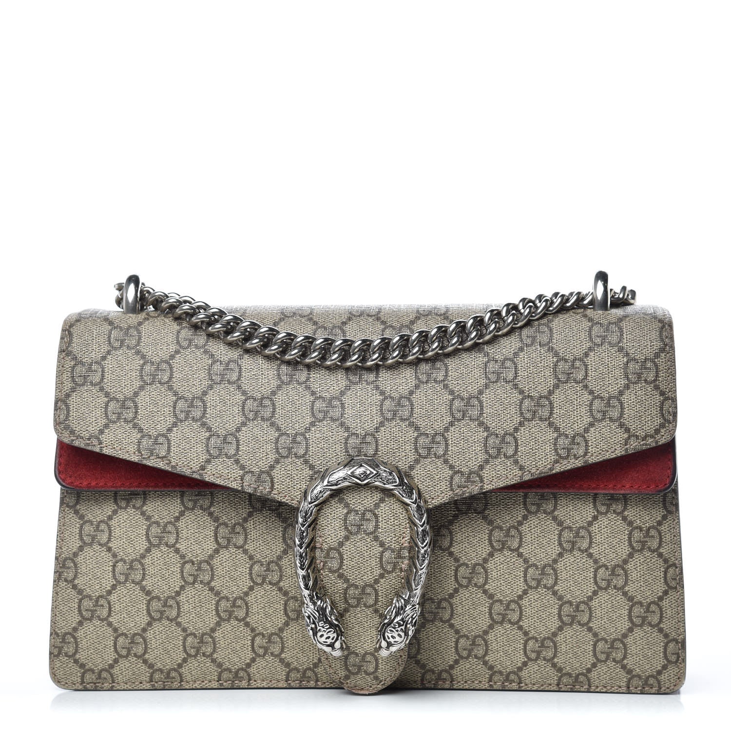 Gucci GG Supreme Monogram Small Dionysus Shoulder Bag Red 1 of 18