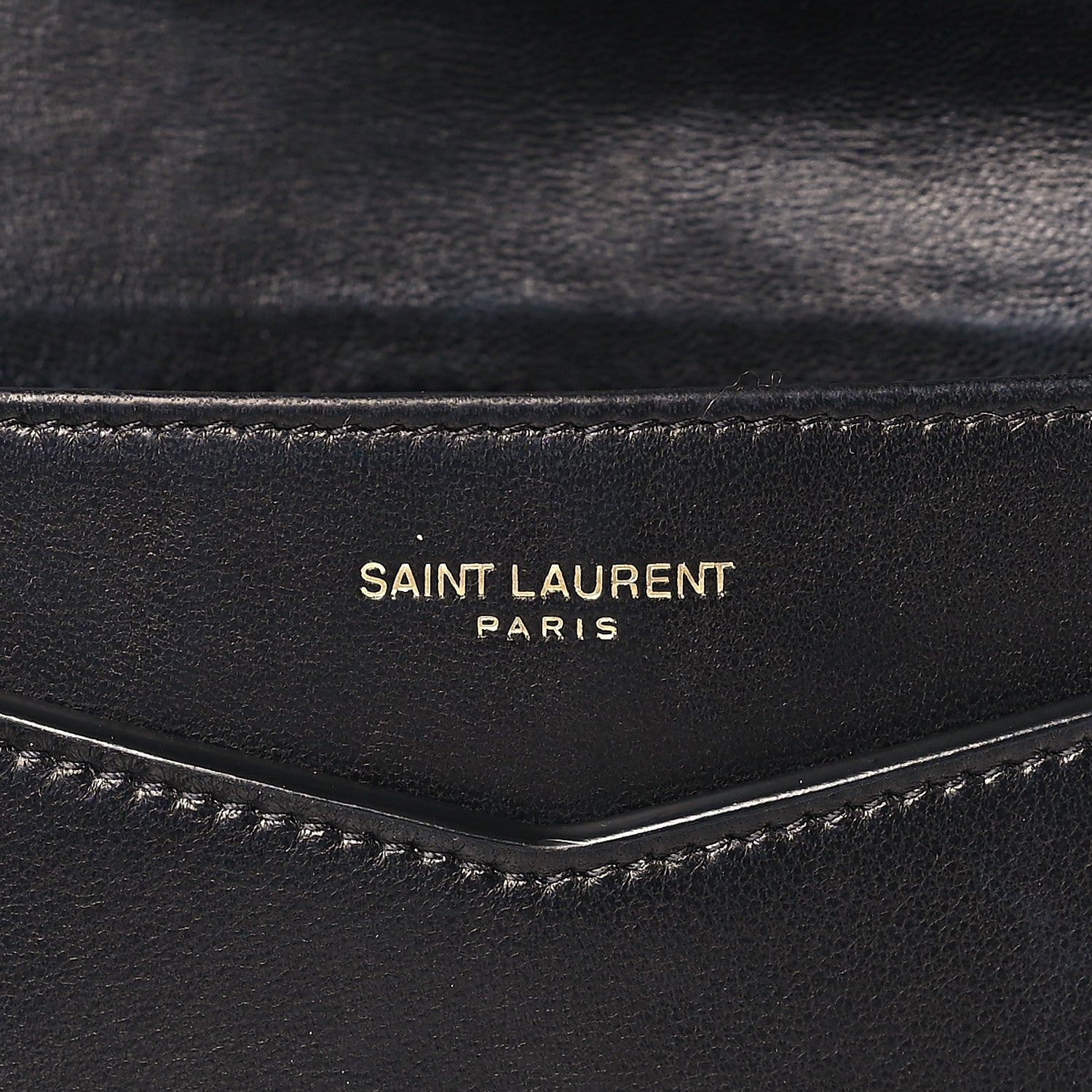 Saint Laurent Lambskin Quilted Double Flap Chain Pouch Black 7 of 8