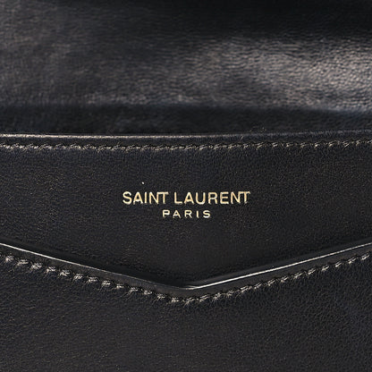 Saint Laurent Lambskin Quilted Double Flap Chain Pouch Black 7 of 8