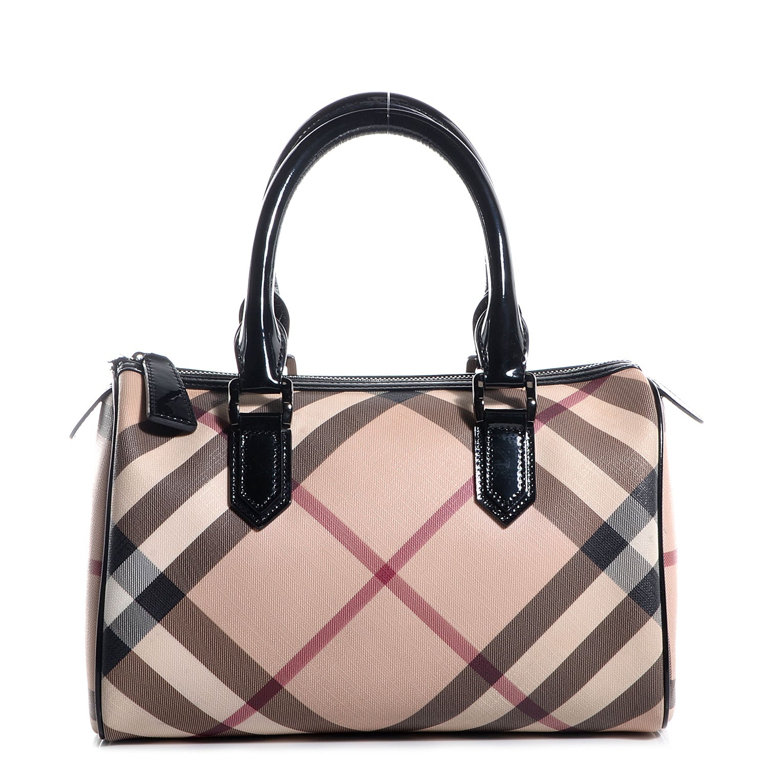 Burberry Supernova Check Patent Small Chester Bowling Bag 1 of 7