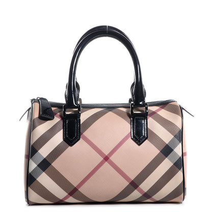 Burberry Supernova Check Patent Small Chester Bowling Bag 1 of 7
