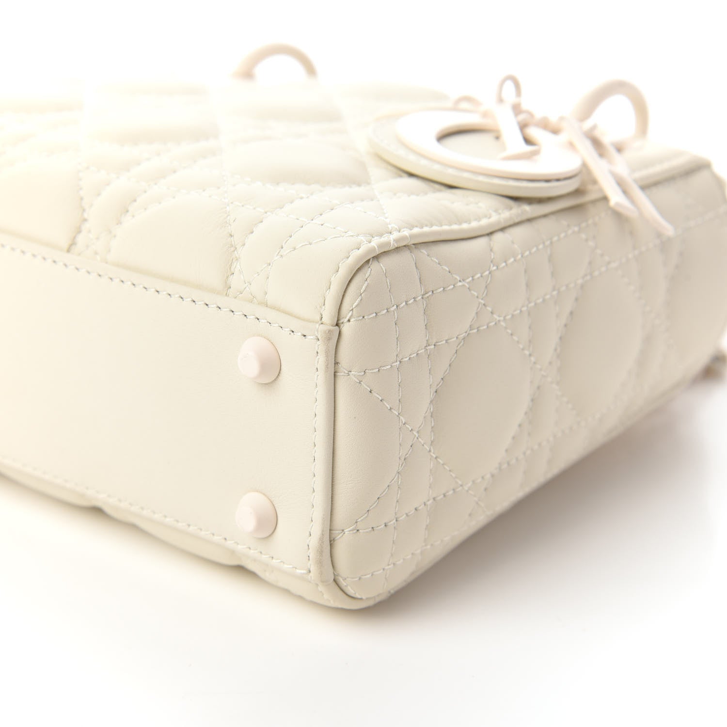 Christian Dior Ultra Matte Calfskin Cannage Mini Lady Dior White 7 of 10