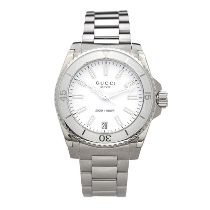 Gucci Stainless Steel 32mm Dive Quartz Watch White 1 of 6