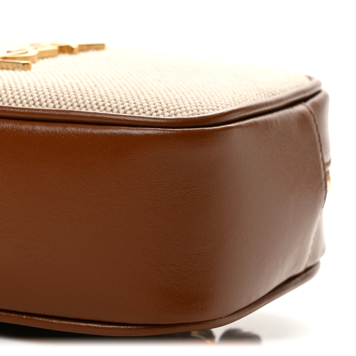 Saint Laurent Calfskin Canvas Monogram Lou Belt Bag Natural Beige Brick 10 of 10