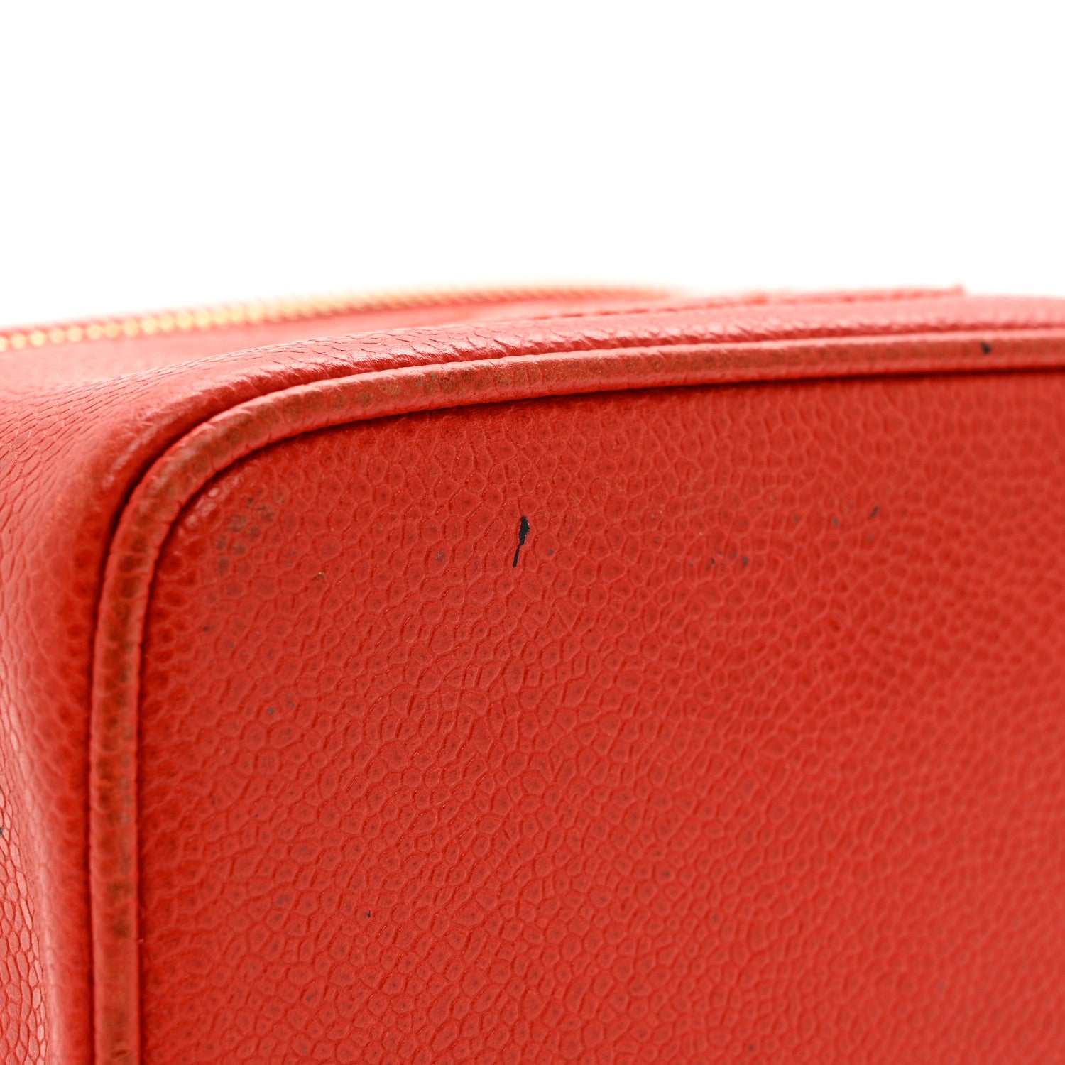 Chanel Caviar Vanity Cosmetic Case Red 9 of 11