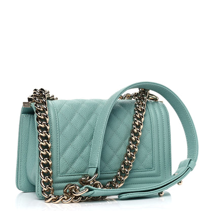 Chanel Caviar Quilted Small Boy Flap Light Blue 2 of 4