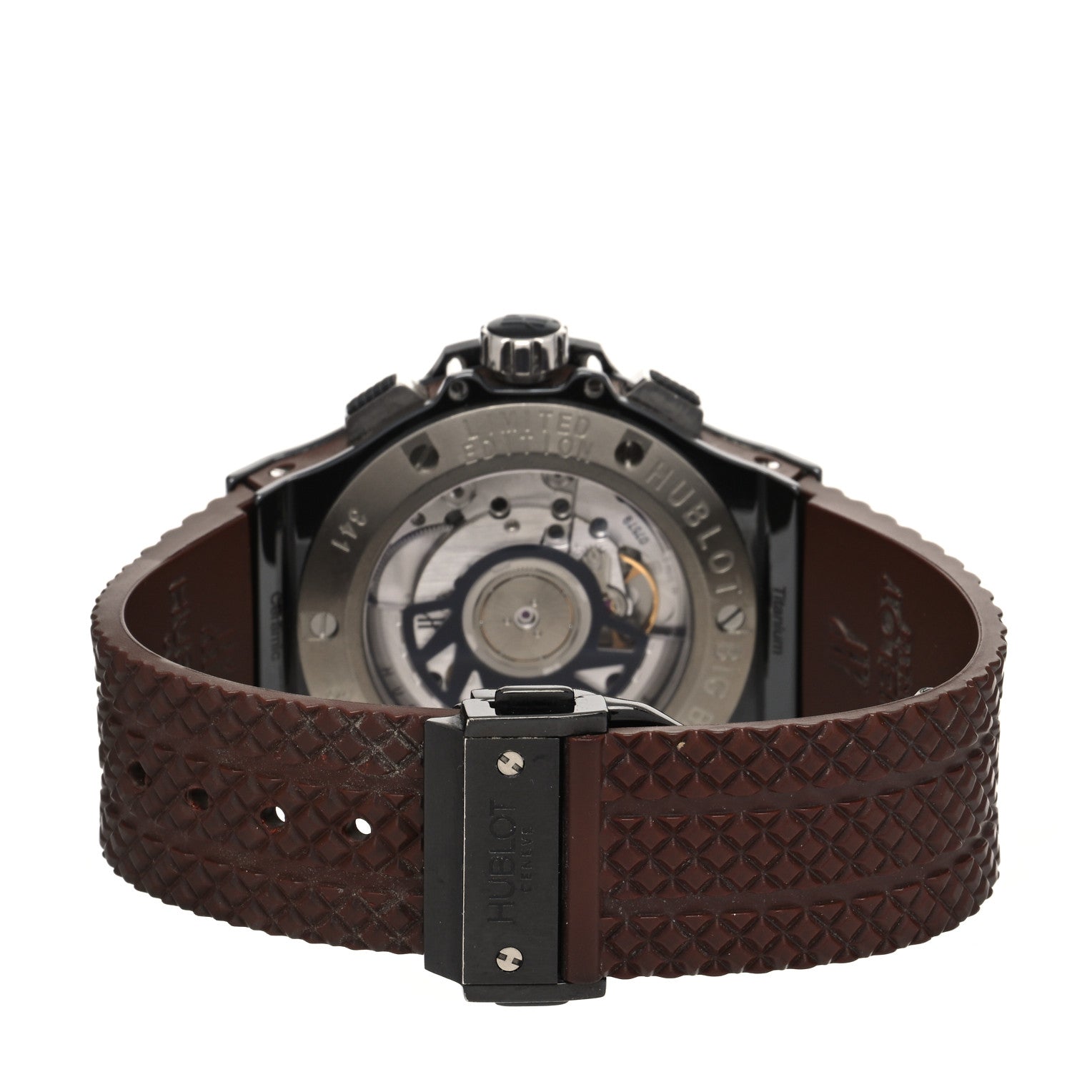 Hublot Ceramic Carbon Fiber Rubber 41mm Big Bang Automatic Watch Brown 341.CB.1001.RX 3 of 4