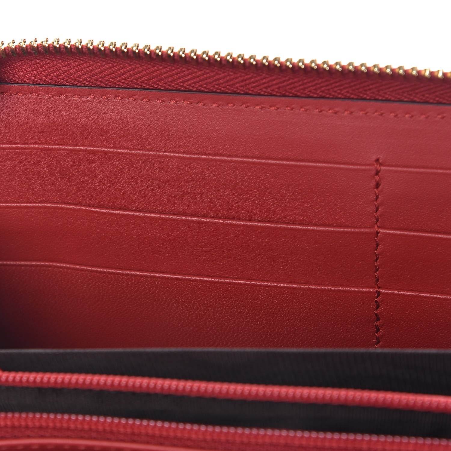 Gucci GG Supreme Monogram Bosco Patch Zip Around Wallet Beige Malva Hibiscus Red 11 of 13
