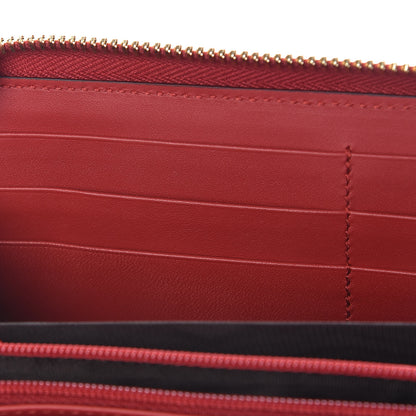 Gucci GG Supreme Monogram Bosco Patch Zip Around Wallet Beige Malva Hibiscus Red 11 of 13
