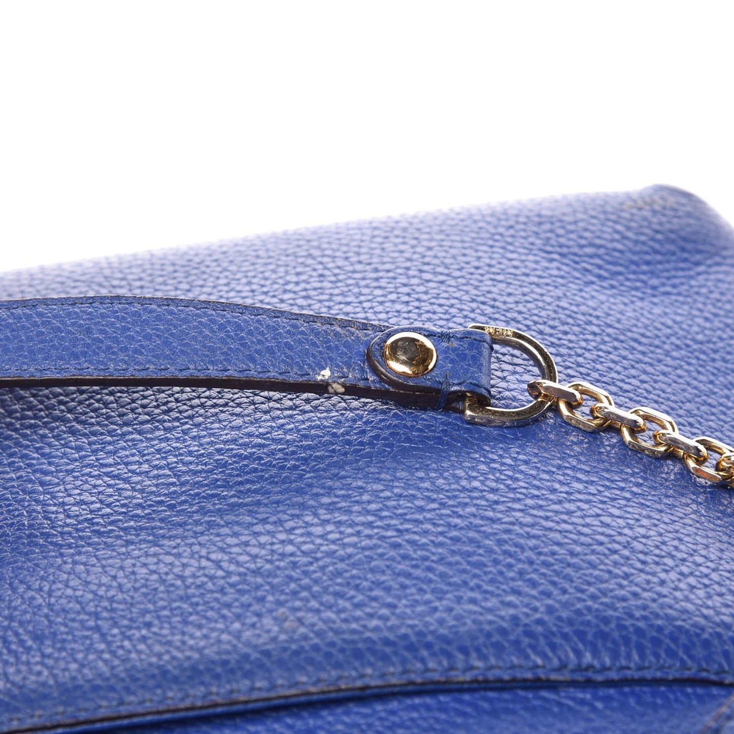 Calfskin Studded Shoulder Bag Blue