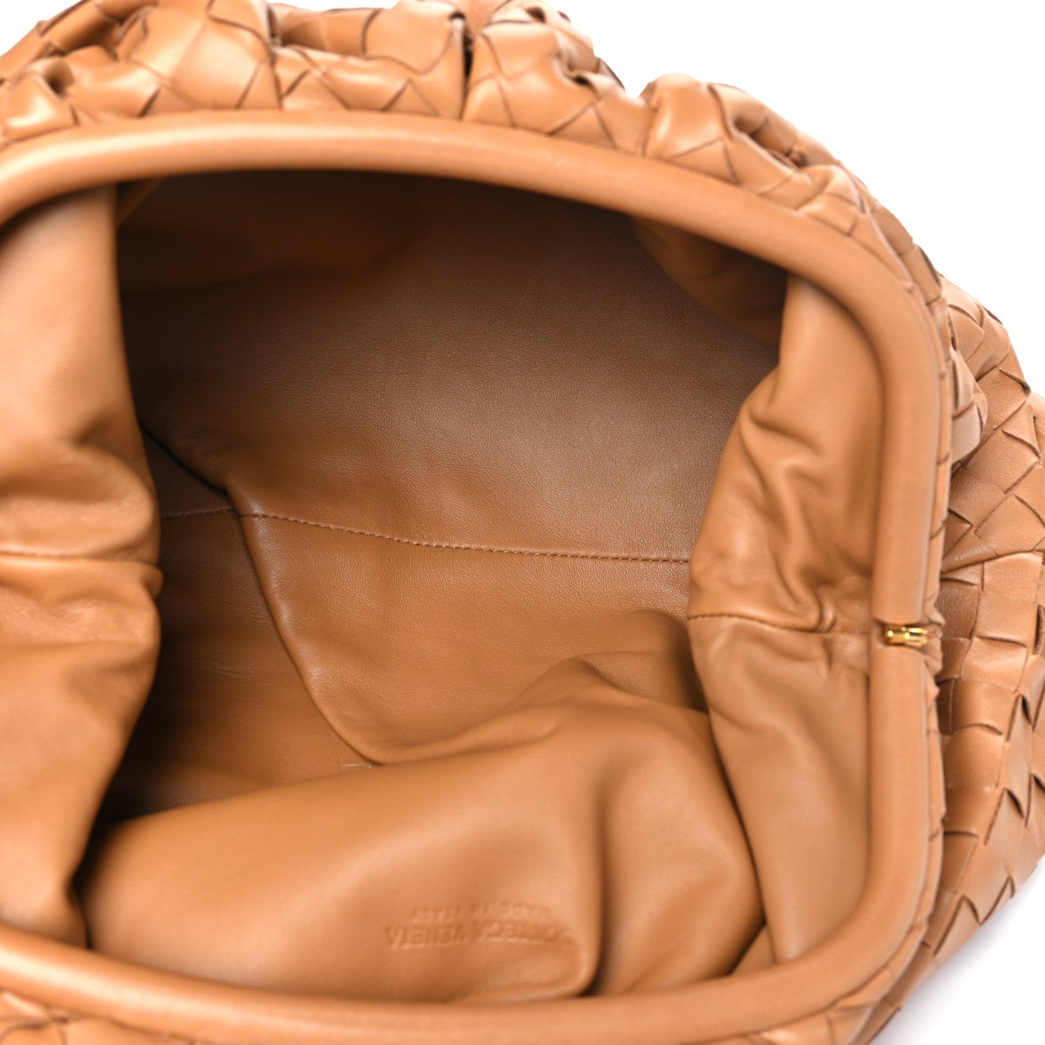 Bottega Veneta Nappa Maxi Intrecciato The Pouch Oversized Clutch  Caramel 5 of 11
