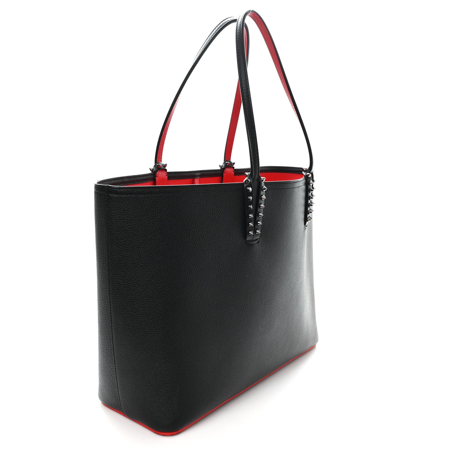 Calfskin Spikes East West Cabata Tote Black