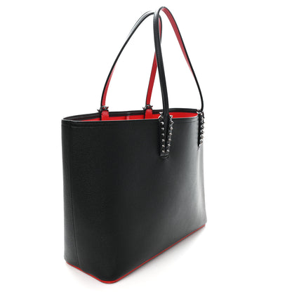 Christian Louboutin Calfskin Spikes East West Cabata Tote Black 4 of 11
