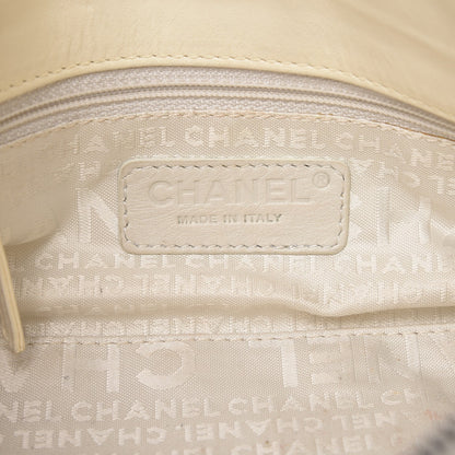 Chanel Lambskin Square Quilted Double Chain Bag White 6 of 12