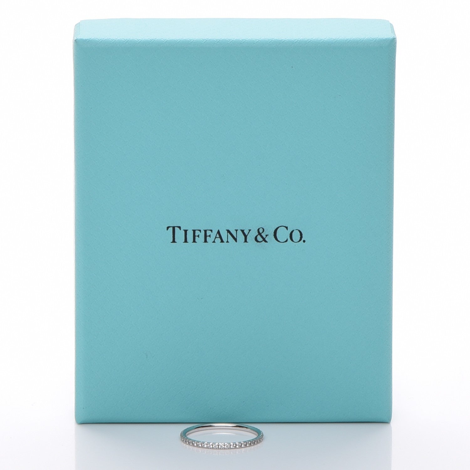 Tiffany 18K White Gold Diamond Metro Ring 7 4 of 4