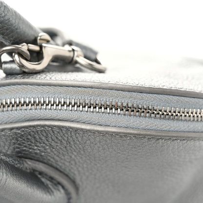 Balenciaga Metallic Calfskin LED Logo Projector Top Handle Bag Silver 14 of 14