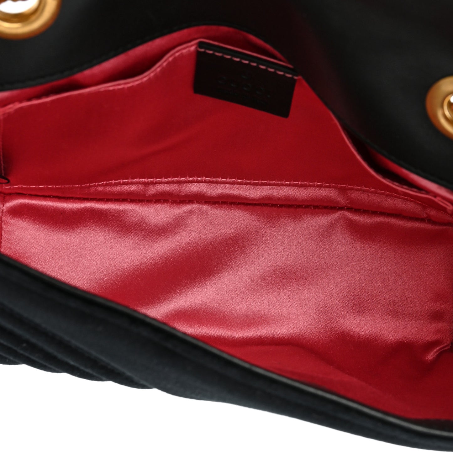 Velvet Matelasse Mini GG Marmont Shoulder Bag Black