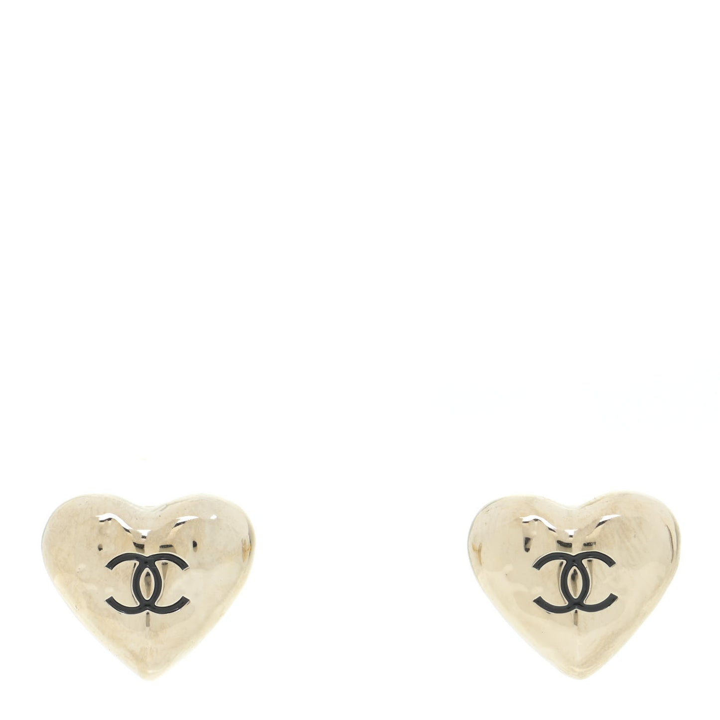 CC Heart Earrings Gold