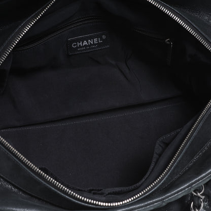 Chanel Iridescent Calfskin Chic Quilt Bowling Bag Black 5 of 7