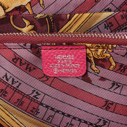 Hermes Epsom Silk'in Wallet Rose Tyrien 6 of 8