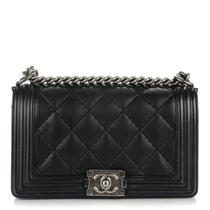 Chanel Calfskin Stitched Medium Boy Flap Black 1 of 7