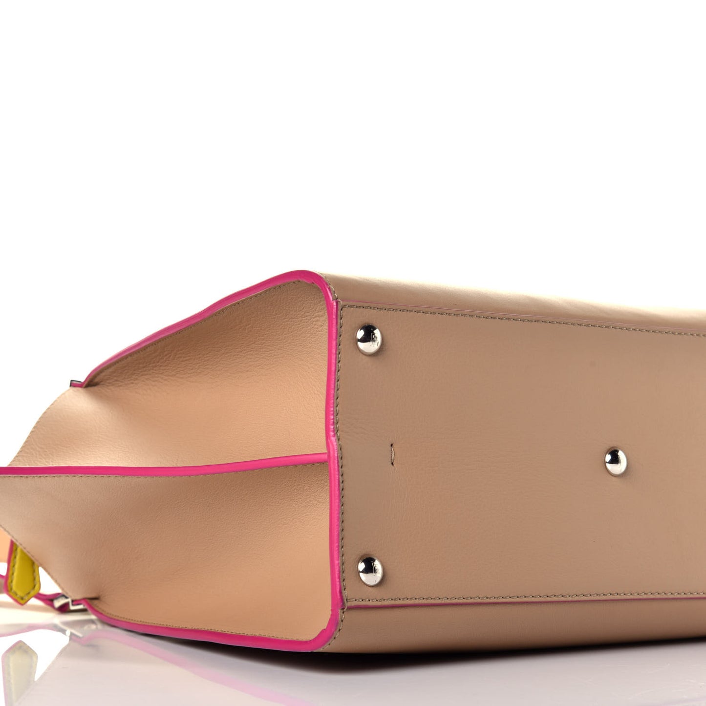 Vitello Dolce Shiny Nappa Petite 3Jours Tote Cuoio Lime